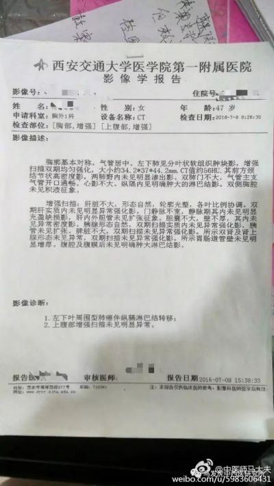 中国当代著名肿瘤中医专家——马发虎